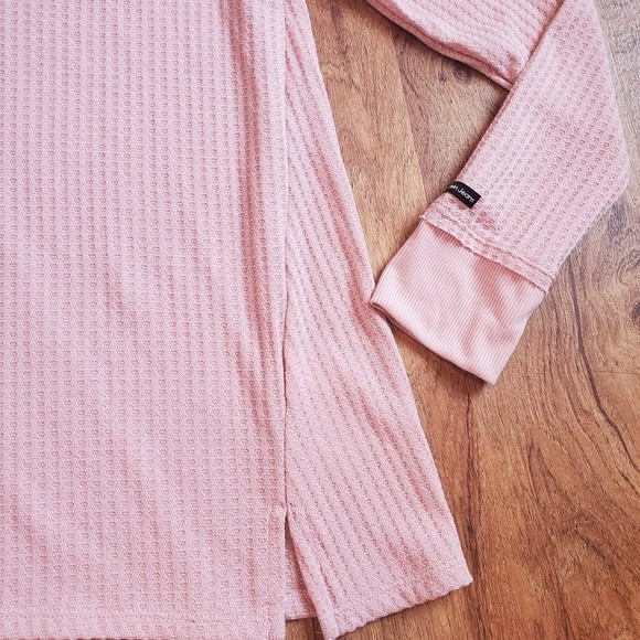 NWT Calvin Klein Pink Waffle Knit Thermal Top - Picture 9 of 16